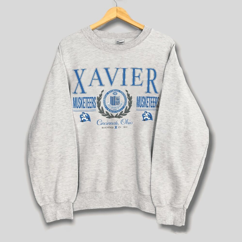 90s Xavier University Sweatshirt, Vintage Xavier University Shirt For Men Women